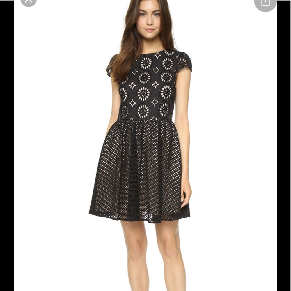 ALICE + OLIVIA Sonny Embellished Broderie Dress Size 2